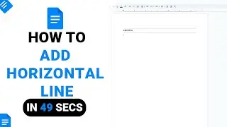 How to Add Horizontal Line on Google Docs [NEW]