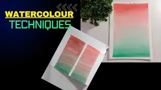 How to BLEND WATERCOLOR || Watercolor Techniques 🎨🖌️ || Fashion illustration