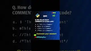 How do you write Comment in Python?