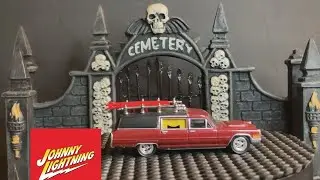 Johnny Lightning 1966 Cadillac Hearse Surfing Edition💀🎃🦇🍁