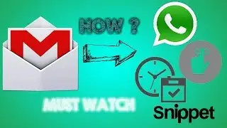 Free Mail Send later, Mail Tracking, Snippets and Snooze- Streak CRM Uses (Phase 1) in Tamil