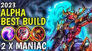 ALPHA BEST BUILD 2023 | TOP 1 GLOBAL ALPHA BUILD AND EMBLEM | ALPHA NEW OP BUILD | ALPHA TRUE DAMAGE
