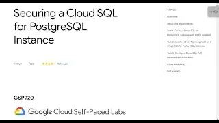 Securing a Cloud SQL for PostgreSQL Instance  Qwiklab
