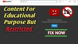 How to Trun-Off Age Restrication On Youtube Video | Remove Age-Restriction Notice on youtube video