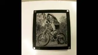 Laser photo engraving on clear acrylic Using a 100w Ap Lazer