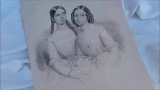 Child Prodigy Siblings  (Violinists)   Teresa Milanollo and Maria Milanollo,  1840's