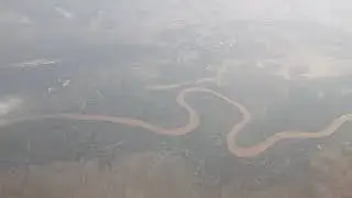 Bengawan Solo dari udara_Masuk wilayah udara Bojonegoro_Lamongan
