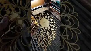 Customized Wall Clock ⏰ Cnc Laser Cutting #Clock #laser #shorts #trending #taubatauba #art