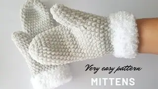 Crochet mittens / EASY tutorial STEP by STEP