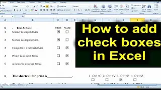 how to add check boxes in excel || চেকবক্স এর ব্যবহার শিখুন