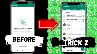 You need the official whatsapp to use this account - TRY TRICK 2 (100% WORKING)