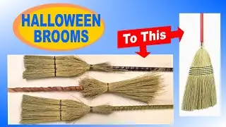Regular Broom to Halloween Broom: Spiral Cut Dowel Handle on a Table Saw
