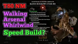 Diablo 4 Barbarian Walking Arsenal Whirlwind Speedfarm Build can do T80??