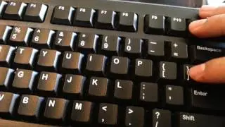 Pressing the Shift key on the keyboard | English keyboard
