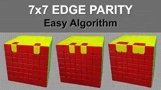 Easiest Way to Solve 7x7 Edge Parity