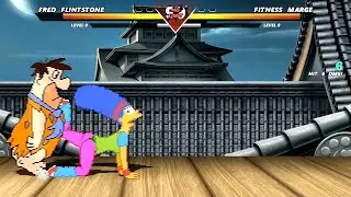 FRED FLINTSONE vs FITNES MARGE - Highest Level Amazing Fight!