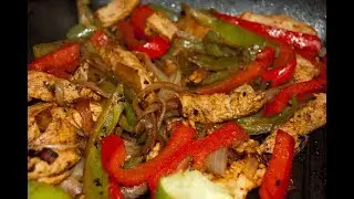 Fajitas de pollo para ajar de peso/ Chicken Fajitas meal prep with subtitles