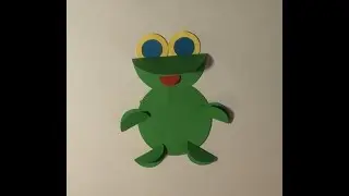 Лягушка из цветной бумаги