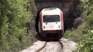 Trains at Mountainous part of the Main Line