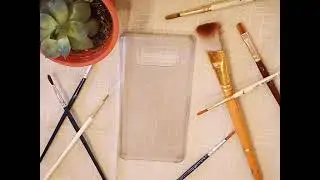 Customizing Phone Case||lotus flower design||Painting on things|| Decodingart||