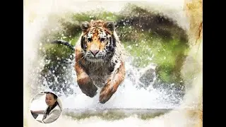 Design Waterpaint color using Filter Gallery in Photoshop CC