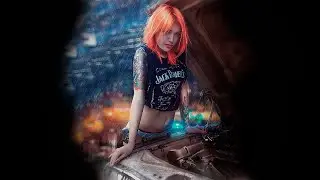 Photoshop Speed Art 🔧  Breaking in the rain ☔️| Стрит АРТ в фотошопе