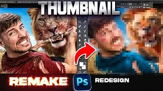 I Recreate MrBeast's Thumbnail in Photoshop! #photoshop