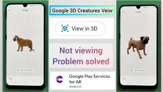 How to veiw 3D animals in Google | Google AR step by step.