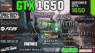GTX 1650 Test in 25 Games - GTX 1650 Gaming
