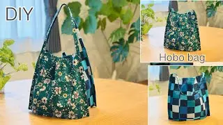 ちょっと変わったホーボーバッグ作り方,How To Make Hobo Bag In Easiest Way , Easy Sewing Tutorials , Diy