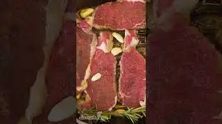 طريقة عمل اللحمة الستيك من قطعية الانتركوت بالخضار المشوى
