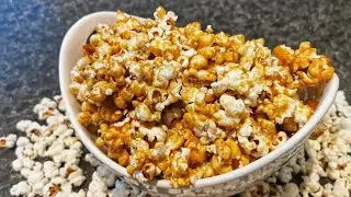 Salted Caramel Popcorn At Home EASY | How To Make Caramel Popcorn On Stovetop| Stovetop Popcorn EASY
