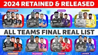 IPL 2024 : All Teams Retained & Released Players List Confirmed | IPL 2024 Retained Players List