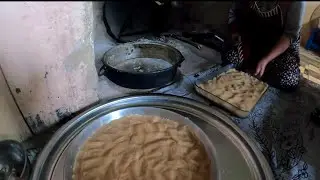 ON A COLD WINTER DAY, WE MADE FLOUR HALVA AT KARALI OVEN, AND IT TURNED OUT VERY DELICIOUS.