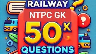 RRB NTPC GK GS 2024 | NTPC GK | NTPC GK GS PREVIOUS YEAR QUESTIONS | 50 gk questions Answer