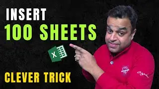Insert Multiple Worksheets in Excel using Clever Trick | Vivekananda Sinha | Video 302