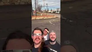 Not supposed to be looking at that. Music Go Round Boston breaking the eclipse rule