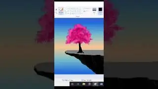 Beautiful Tree drawing | how to draw in computer | ms paint drawing |tree drawing 