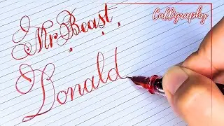 Guide To Writing The Most Creative Famous Name in Calligraphy #calligraphy #cursive #handwriting