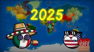 Countryballs celebrating the arrival of the New Year. #countryballs #polandball #humor #memes #sh...