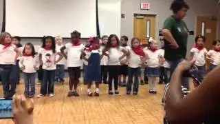 Alina dancing for school