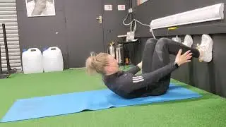 Wall assisted ab crunches progressions