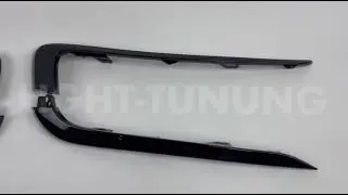 Молдинги переднего бампера Гранта Фл чёрный лак