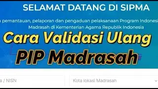 Cara validasi ulang PIP madrasah