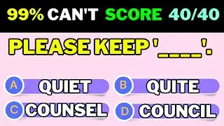 Mixed English Grammar Quiz || Can You Score 40/40? || Part 8