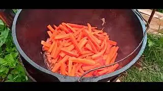 Плов. Лёгкое приготовление. В казане на костре. Супер блюдо