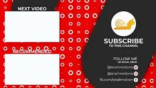 Free YouTube End screen Template After Effects free by snail motion