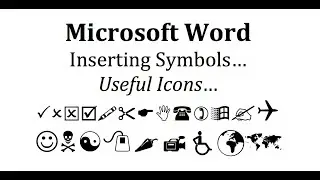 Insert icons, symbols and special characters in Microsoft word