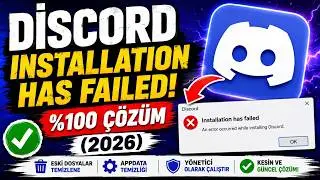 DİSCORD Installation Has Failed Hatası Çözümü (2026) | Kesin ve En Basit Yöntem