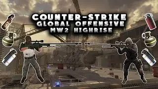 MW2 Highrise on CSGO! 1v1 Me Brah l Funny moments